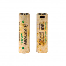 Аккумулятор GreenBean WoodCell 18650 зарядка USB-C (набор 2 шт) Аккумулятор GreenBean WoodCell 18650 зарядка USB-C (набор 2 шт)