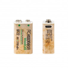 Аккумулятор GreenBean WoodCell 6F22 зарядка USB-C (набор 2 шт) Аккумулятор GreenBean WoodCell 6F22 зарядка USB-C (набор 2 шт)