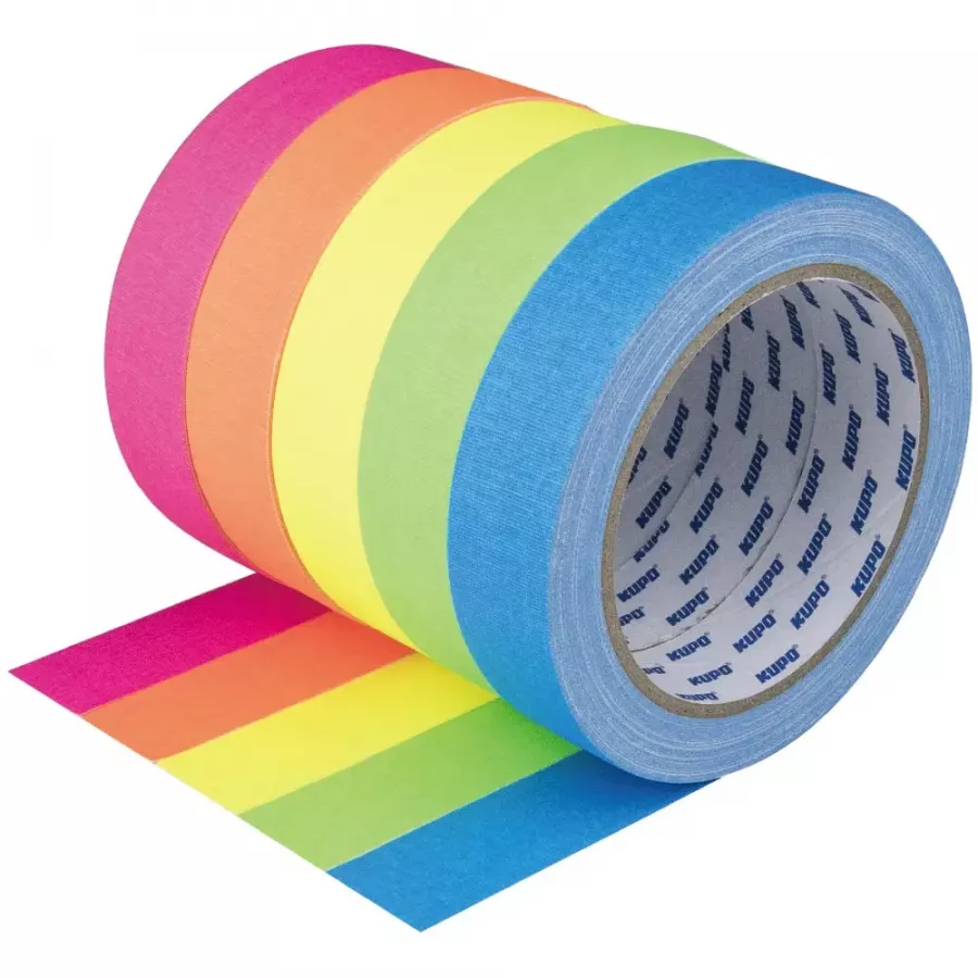 Лента клейкая KUPO CSS-2415Y CLOTH SPIKE TAPE желтая Лента клейкая KUPO CSS-2415Y CLOTH SPIKE TAPE желтая