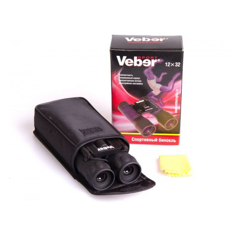 Бинокль Veber БН 12*32 черный Sport