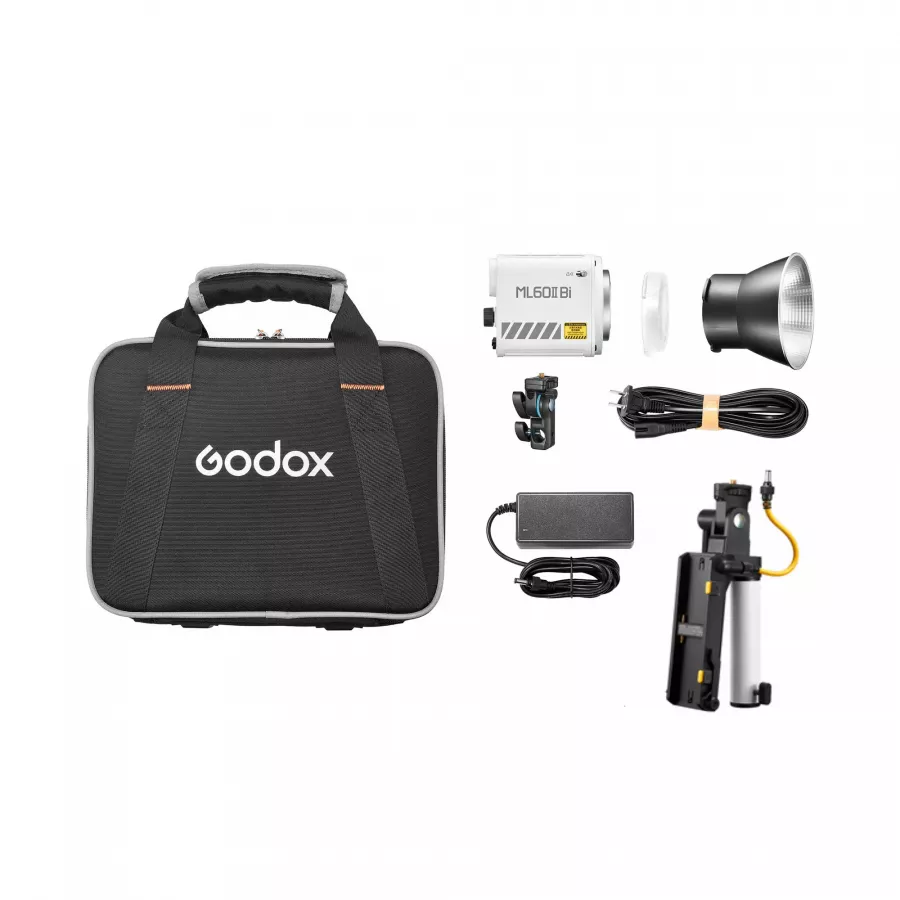 Осветитель светодиодный Godox ML60II Bi Kit1 (с AK-B01) Осветитель светодиодный Godox ML60II Bi Kit1 (с AK-B01)