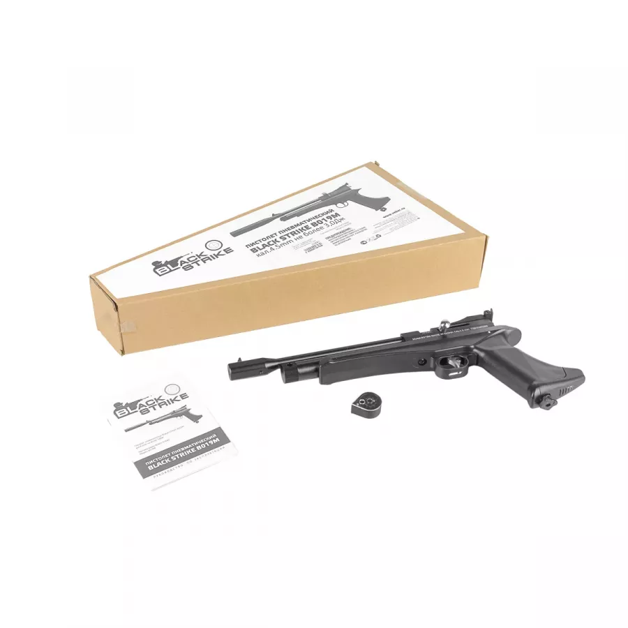 Пистолет пневматический BLACK STRIKE В019М кал.4.5mm не более 3,0Дж Пистолет пневматический BLACK STRIKE В019М кал.4.5mm не более 3,0Дж