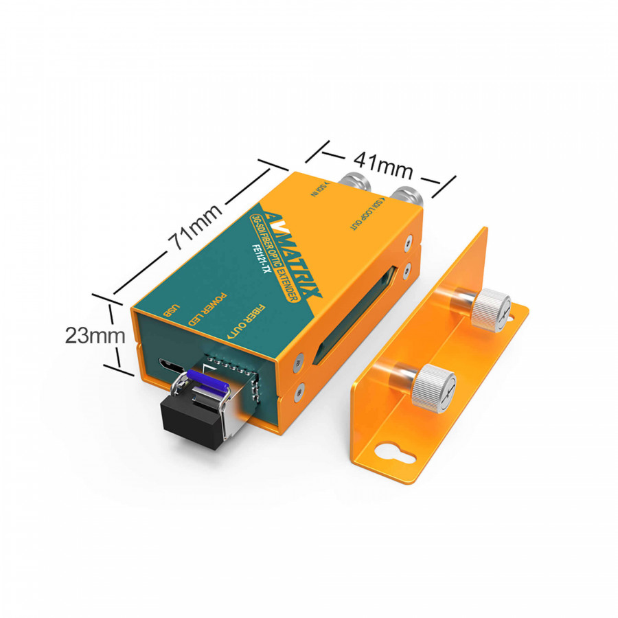 Волоконно-оптический удлинитель AVMATRIX FE1121 3G-SDI 20км