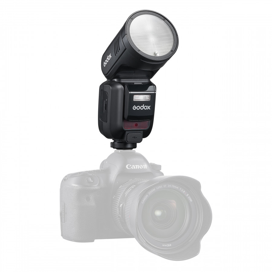 Вспышка накамерная Godox V100C TTL с круглой головкой для Canon