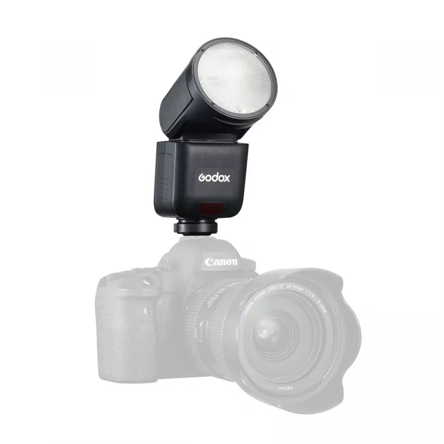 Вспышка накамерная Godox V1mid C TTL с круглой головкой для Canon Вспышка накамерная Godox V1mid C TTL с круглой головкой для Canon