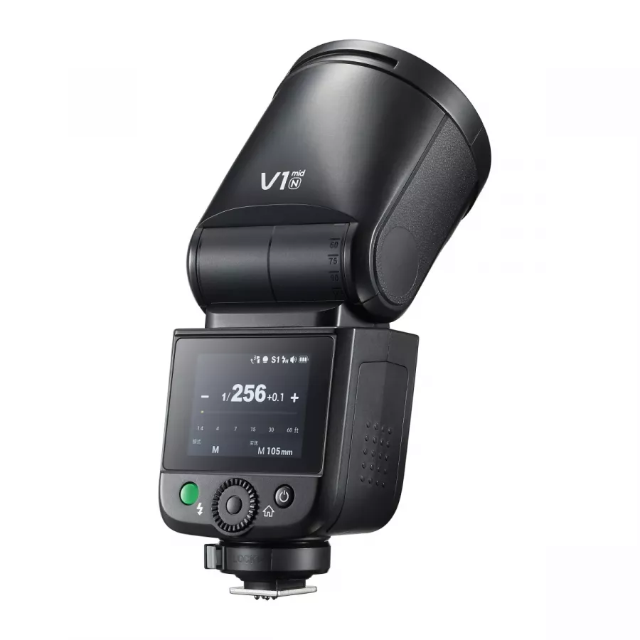 Вспышка накамерная Godox V1mid N TTL с круглой головкой для Nikon Вспышка накамерная Godox V1mid N TTL с круглой головкой для Nikon