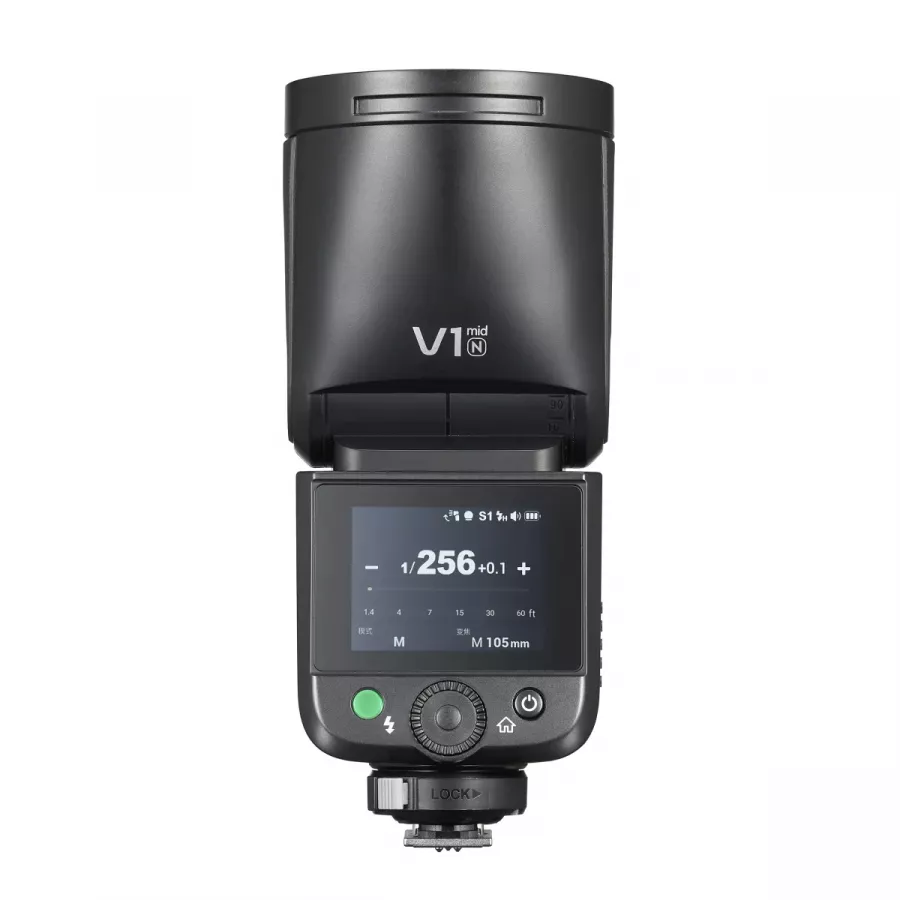 Вспышка накамерная Godox V1mid N TTL с круглой головкой для Nikon Вспышка накамерная Godox V1mid N TTL с круглой головкой для Nikon