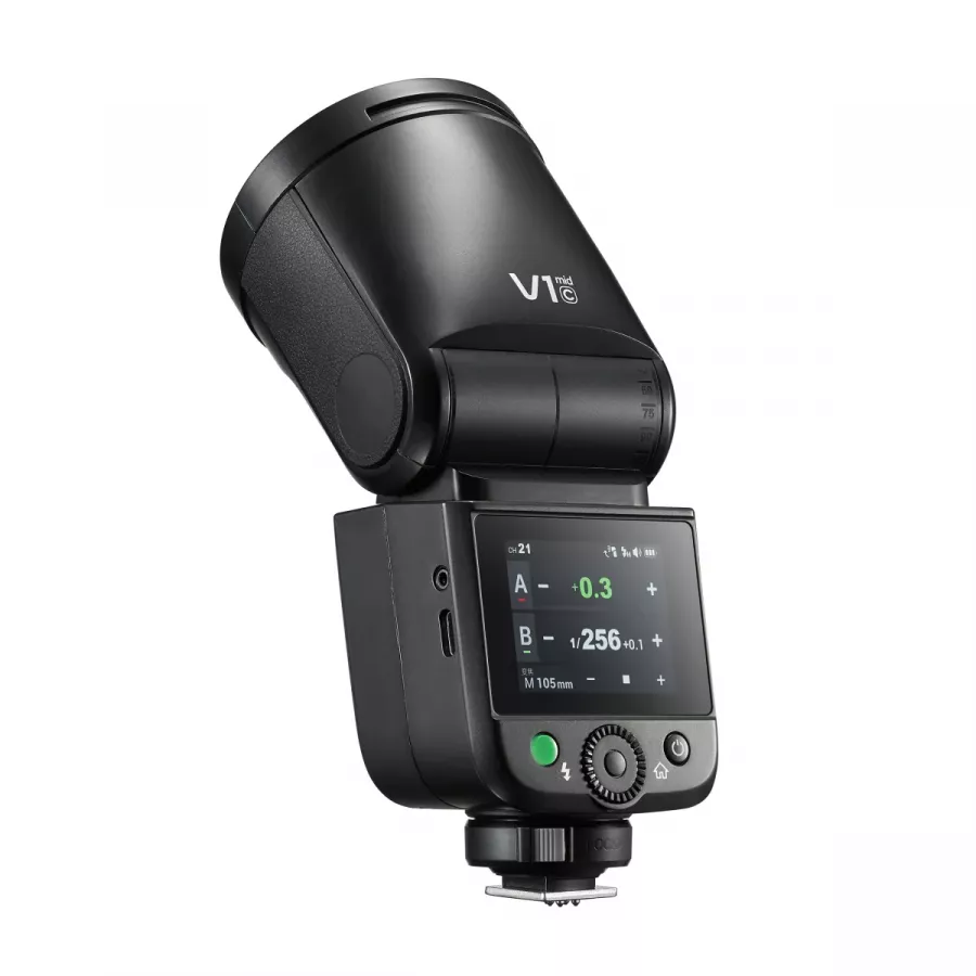 Вспышка накамерная Godox V1mid N TTL с круглой головкой для Nikon Вспышка накамерная Godox V1mid N TTL с круглой головкой для Nikon