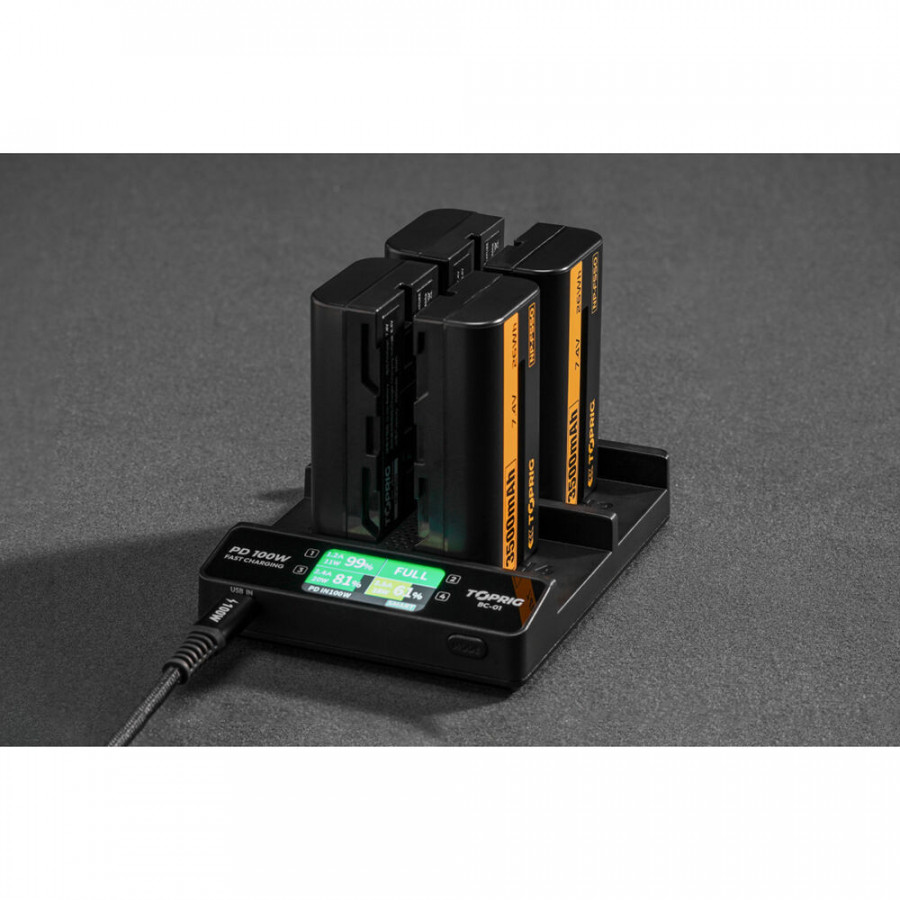 Зарядное устройство Accsoon TOPRIG BC01 4-Bay NP-F Зарядное устройство Accsoon TOPRIG BC01 4-Bay NP-F